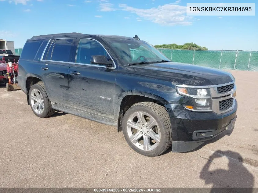 2019 Chevrolet Tahoe Lt VIN: 1GNSKBKC7KR304695 Lot: 39744259