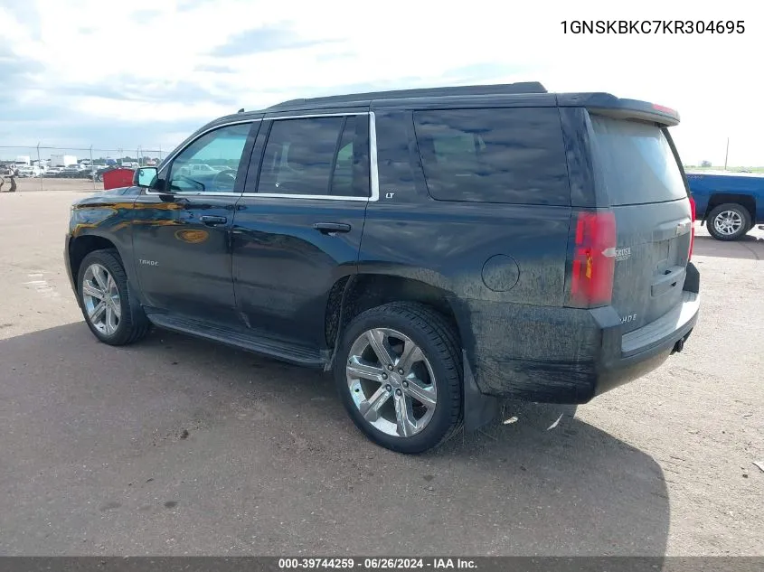 2019 Chevrolet Tahoe Lt VIN: 1GNSKBKC7KR304695 Lot: 39744259