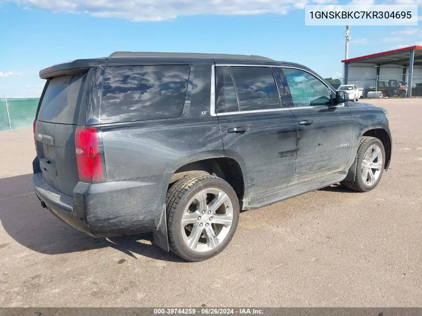 2019 Chevrolet Tahoe Lt VIN: 1GNSKBKC7KR304695 Lot: 39744259