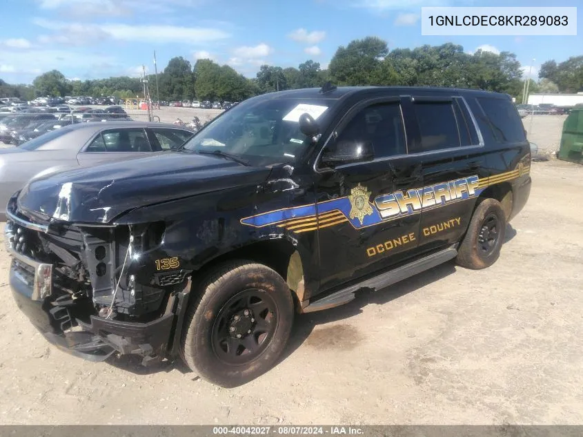 2019 Chevrolet Tahoe Commercial Fleet VIN: 1GNLCDEC8KR289083 Lot: 40042027