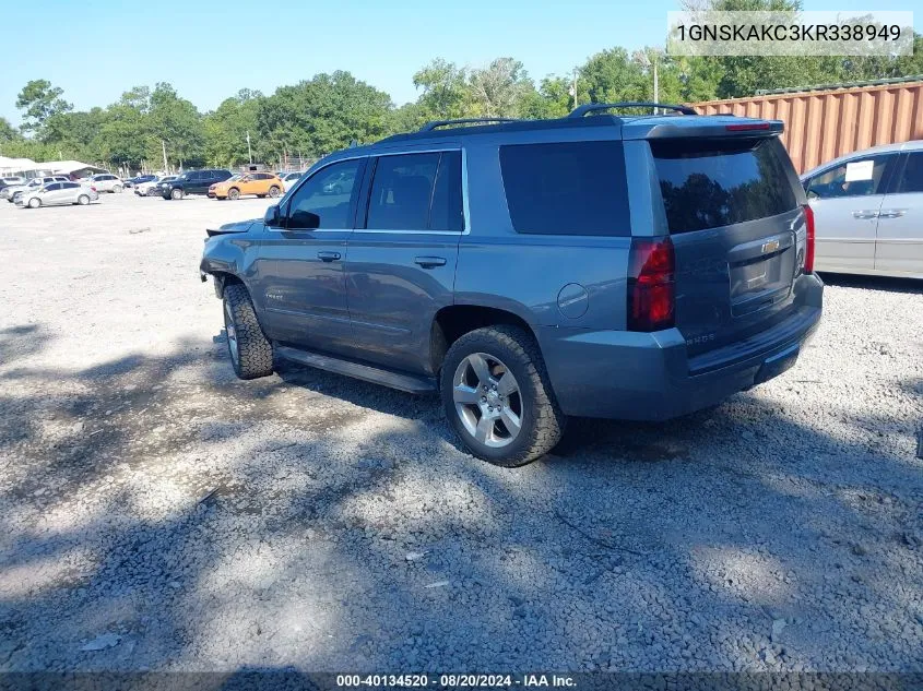 2019 Chevrolet Tahoe Ls VIN: 1GNSKAKC3KR338949 Lot: 40134520