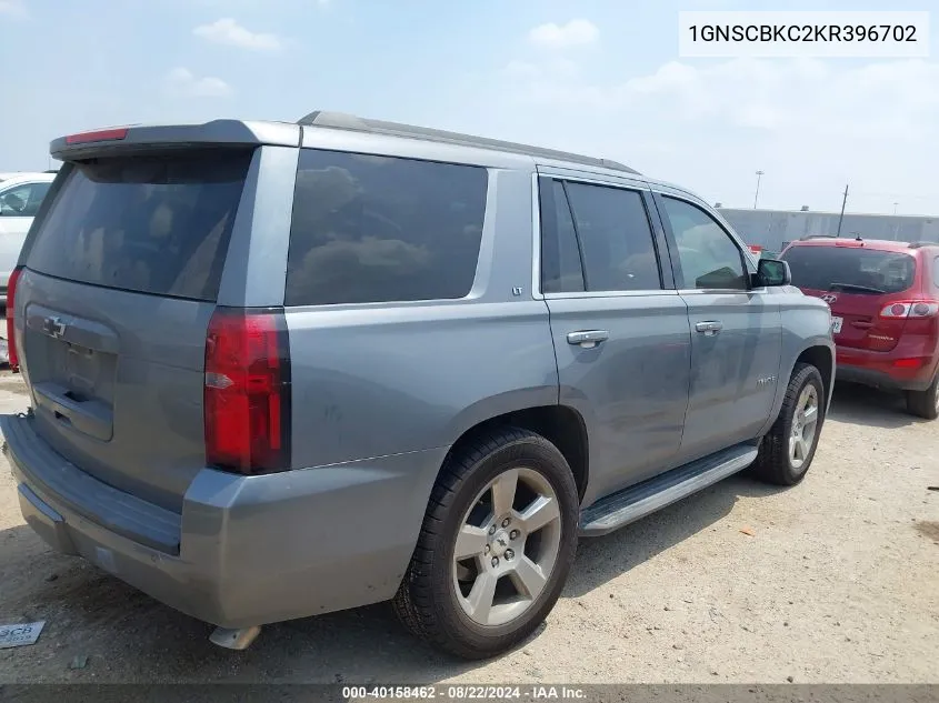 2019 Chevrolet Tahoe Lt VIN: 1GNSCBKC2KR396702 Lot: 40158462