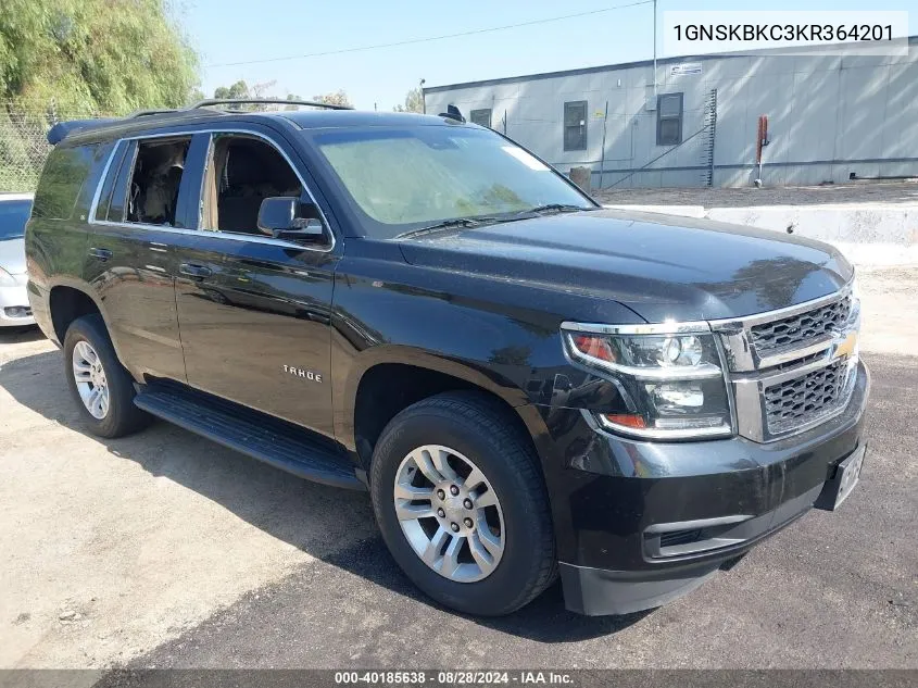 2019 Chevrolet Tahoe Lt VIN: 1GNSKBKC3KR364201 Lot: 40185638