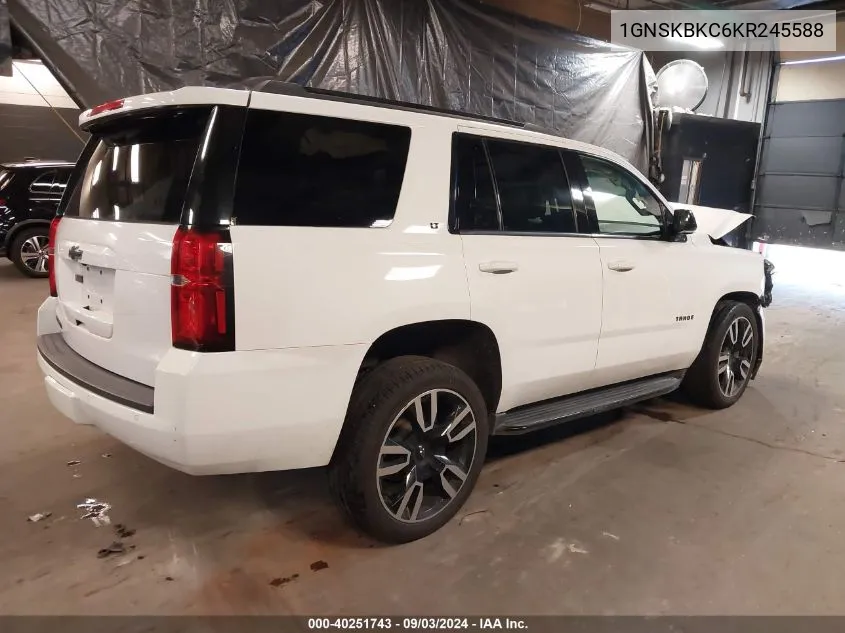 2019 Chevrolet Tahoe Lt VIN: 1GNSKBKC6KR245588 Lot: 40251743