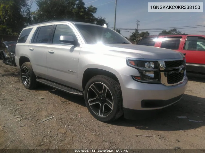 2019 Chevrolet Tahoe Ls VIN: 1GNSKAKC0KR338150 Lot: 40297153