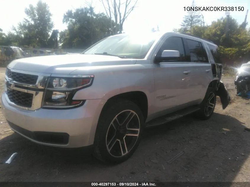 2019 Chevrolet Tahoe Ls VIN: 1GNSKAKC0KR338150 Lot: 40297153