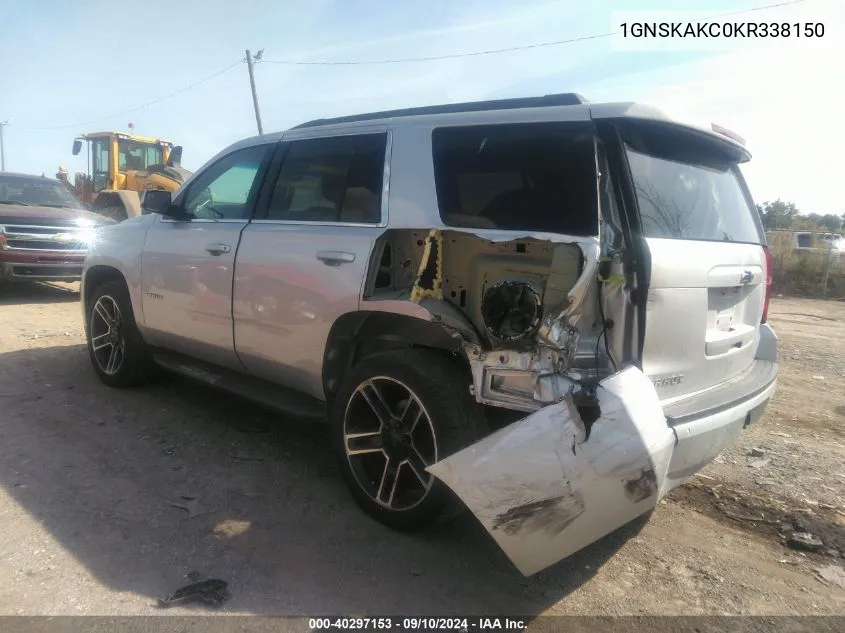 2019 Chevrolet Tahoe Ls VIN: 1GNSKAKC0KR338150 Lot: 40297153