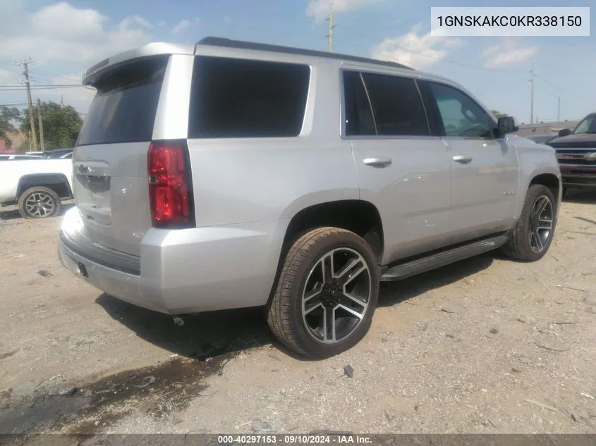 2019 Chevrolet Tahoe Ls VIN: 1GNSKAKC0KR338150 Lot: 40297153