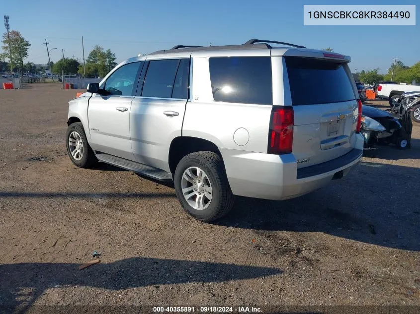 2019 Chevrolet Tahoe Lt VIN: 1GNSCBKC8KR384490 Lot: 40355891