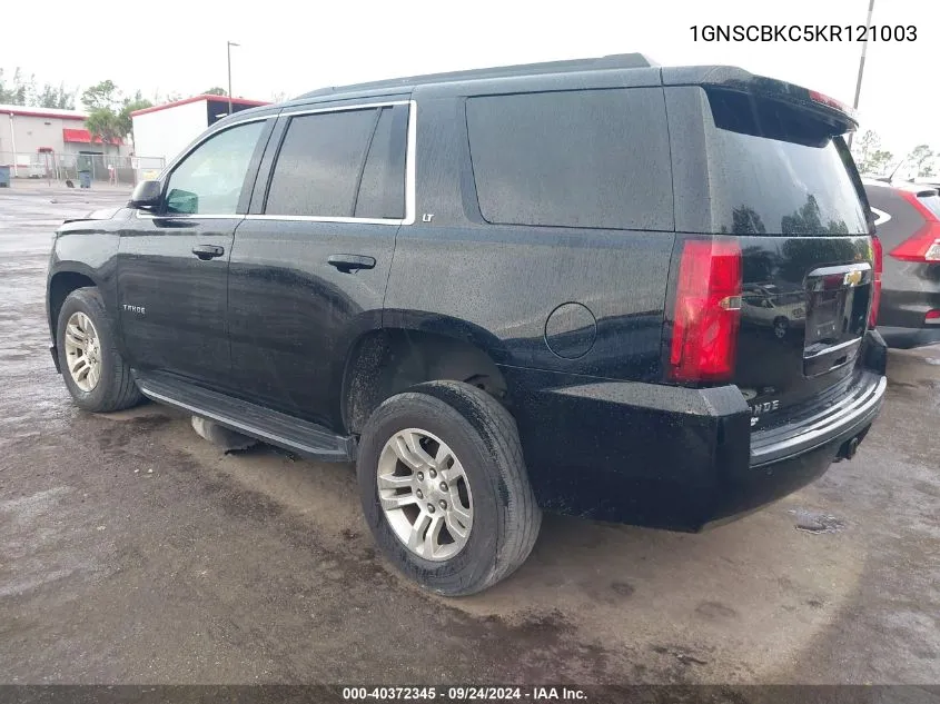 2019 Chevrolet Tahoe Lt VIN: 1GNSCBKC5KR121003 Lot: 40372345