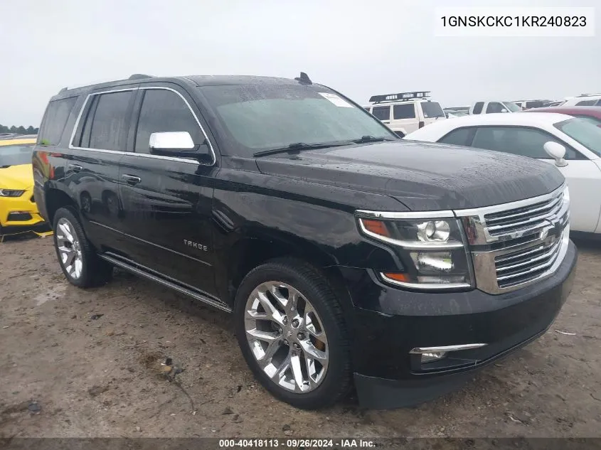 2019 Chevrolet Tahoe Premier VIN: 1GNSKCKC1KR240823 Lot: 40418113