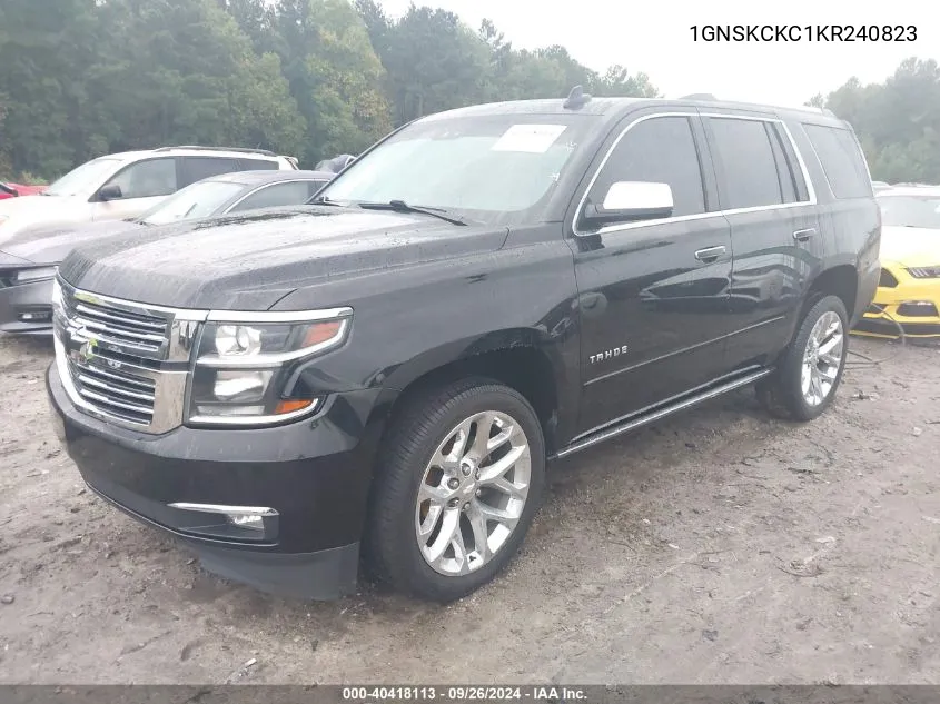 2019 Chevrolet Tahoe Premier VIN: 1GNSKCKC1KR240823 Lot: 40418113