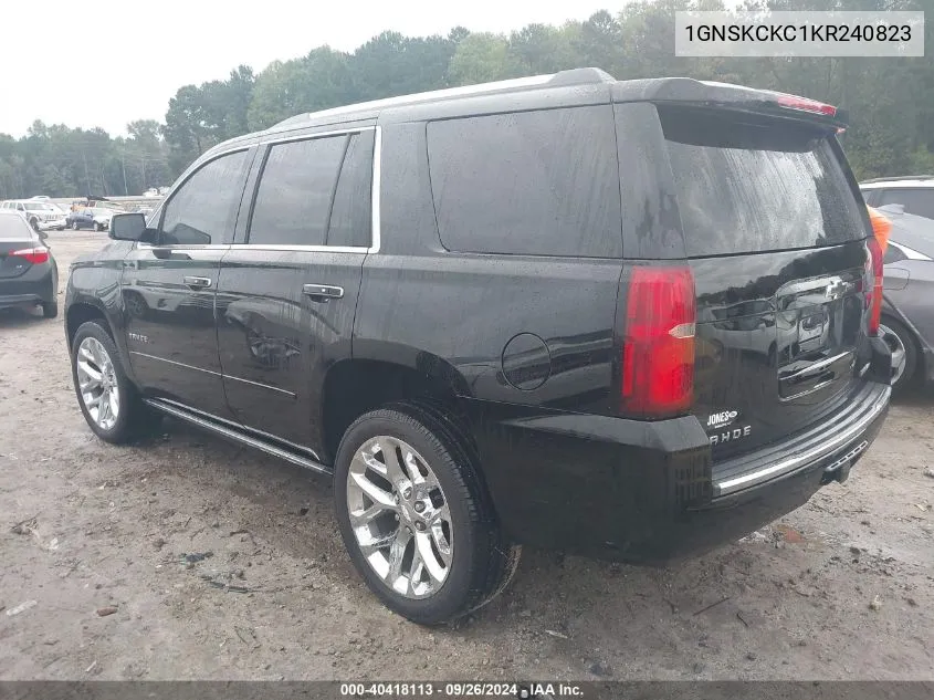 2019 Chevrolet Tahoe Premier VIN: 1GNSKCKC1KR240823 Lot: 40418113