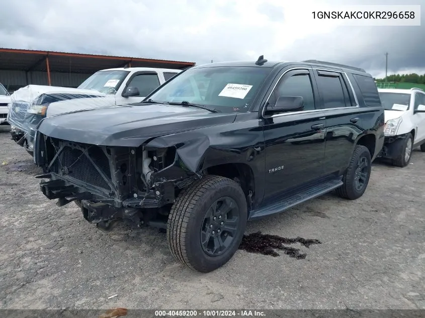 2019 Chevrolet Tahoe Ls VIN: 1GNSKAKC0KR296658 Lot: 40459200