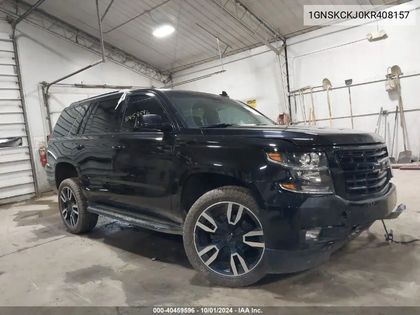 2019 Chevrolet Tahoe Premier VIN: 1GNSKCKJ0KR408157 Lot: 40459596