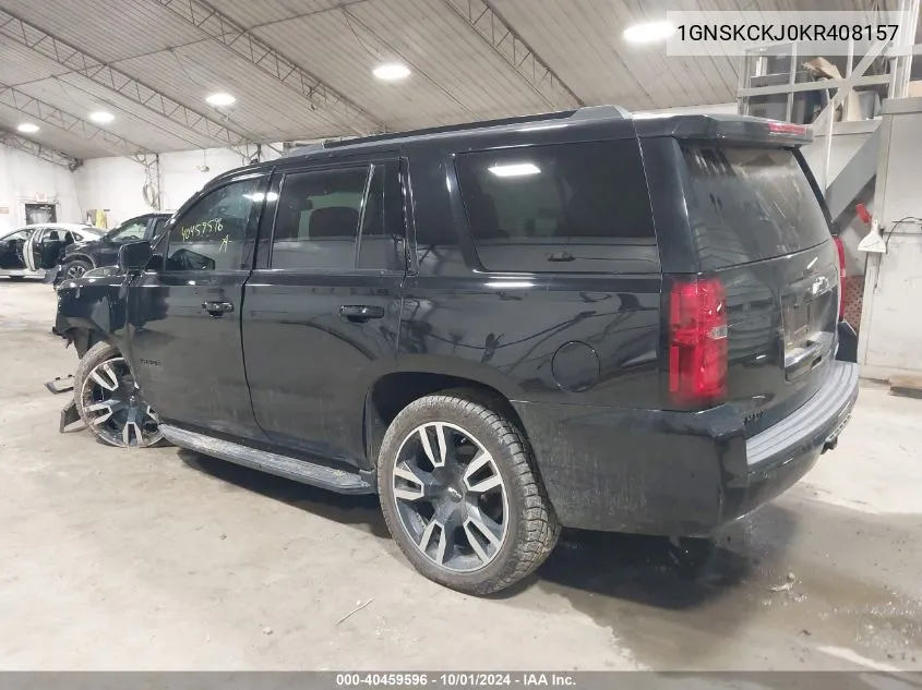 2019 Chevrolet Tahoe Premier VIN: 1GNSKCKJ0KR408157 Lot: 40459596