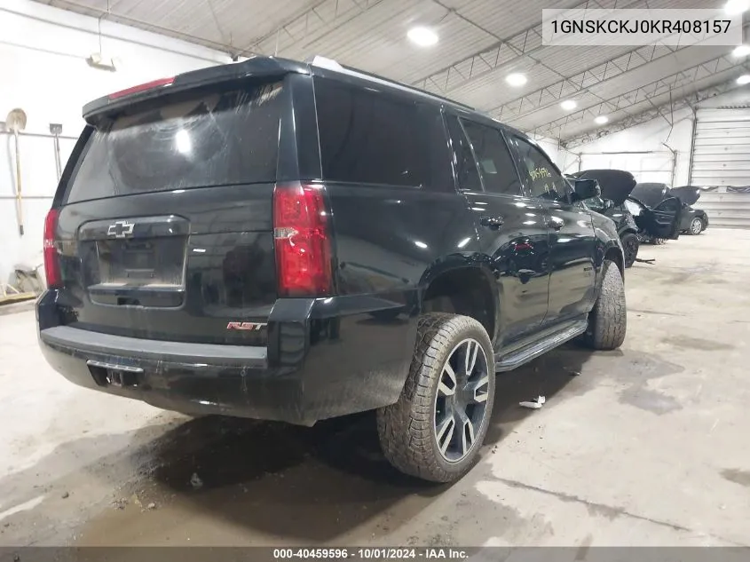 2019 Chevrolet Tahoe Premier VIN: 1GNSKCKJ0KR408157 Lot: 40459596