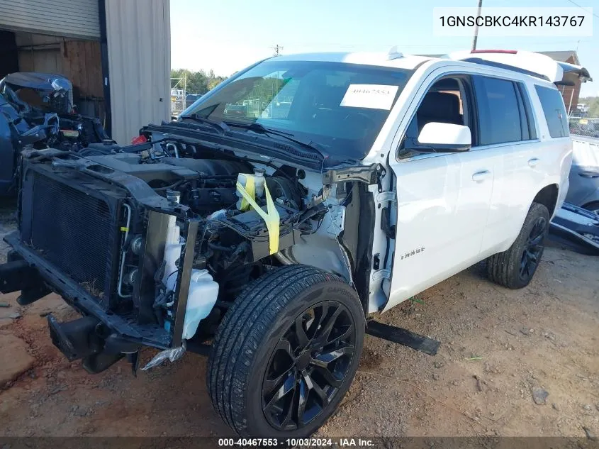 2019 Chevrolet Tahoe Lt VIN: 1GNSCBKC4KR143767 Lot: 40467553