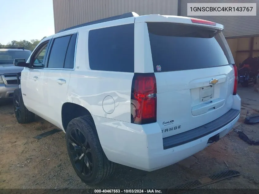 2019 Chevrolet Tahoe Lt VIN: 1GNSCBKC4KR143767 Lot: 40467553