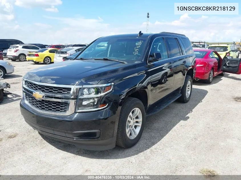 2019 Chevrolet Tahoe Lt VIN: 1GNSCBKC8KR218129 Lot: 40476335