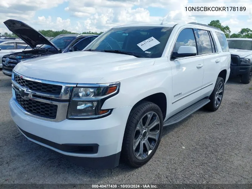 2019 Chevrolet Tahoe Lt VIN: 1GNSCBKC0KR178189 Lot: 40477438