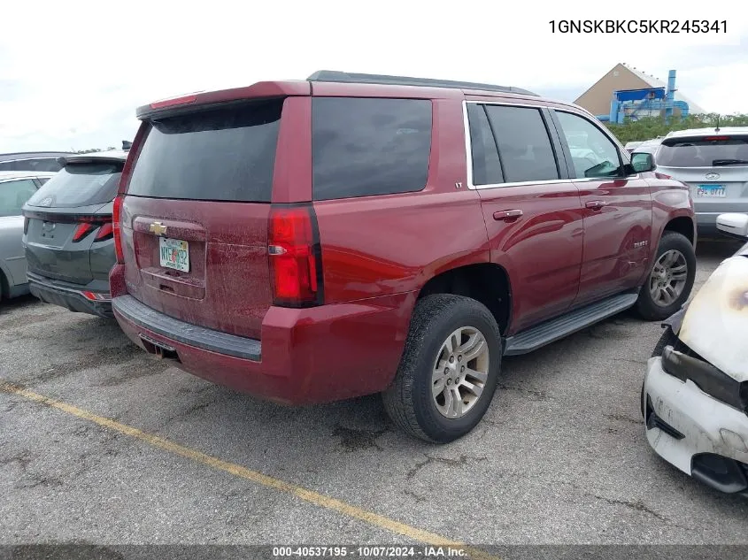 2019 Chevrolet Tahoe Lt VIN: 1GNSKBKC5KR245341 Lot: 40537195