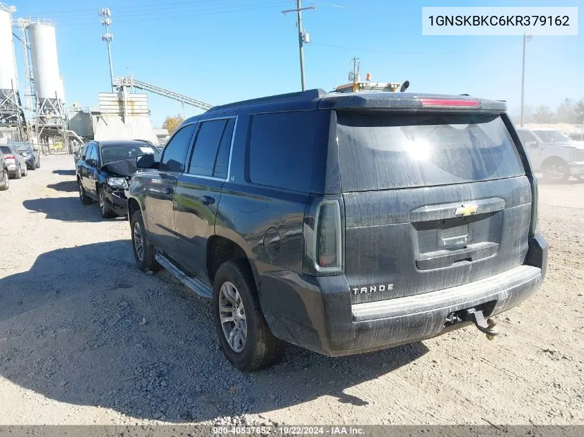 2019 Chevrolet Tahoe Lt VIN: 1GNSKBKC6KR379162 Lot: 40537652