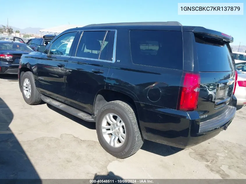 2019 Chevrolet Tahoe Lt VIN: 1GNSCBKC7KR137879 Lot: 40548511