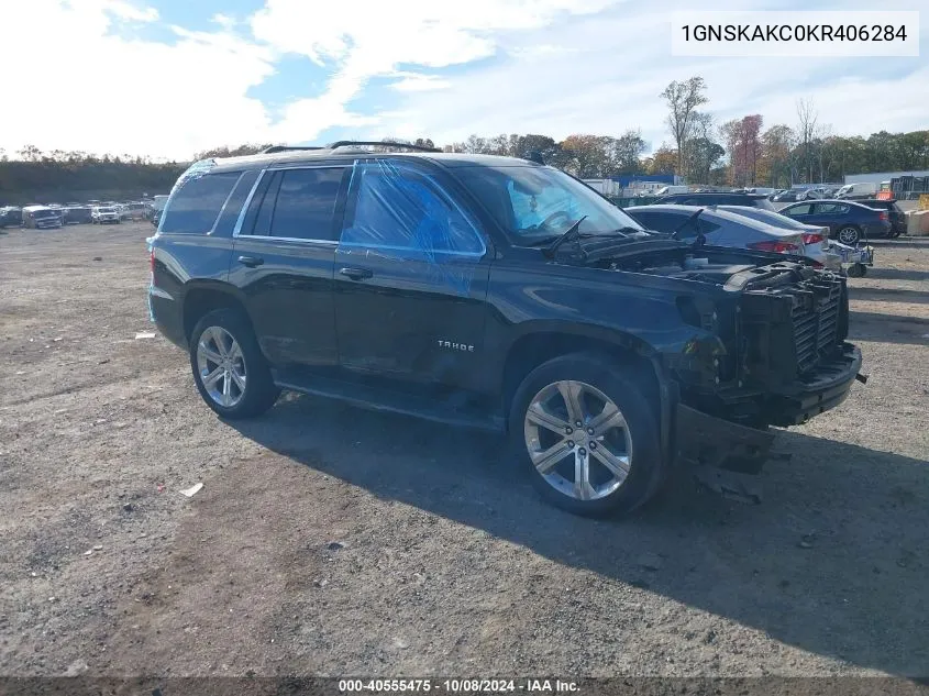 2019 Chevrolet Tahoe Ls VIN: 1GNSKAKC0KR406284 Lot: 40555475