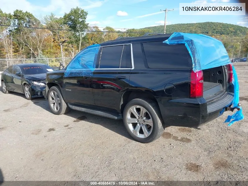 2019 Chevrolet Tahoe Ls VIN: 1GNSKAKC0KR406284 Lot: 40555475