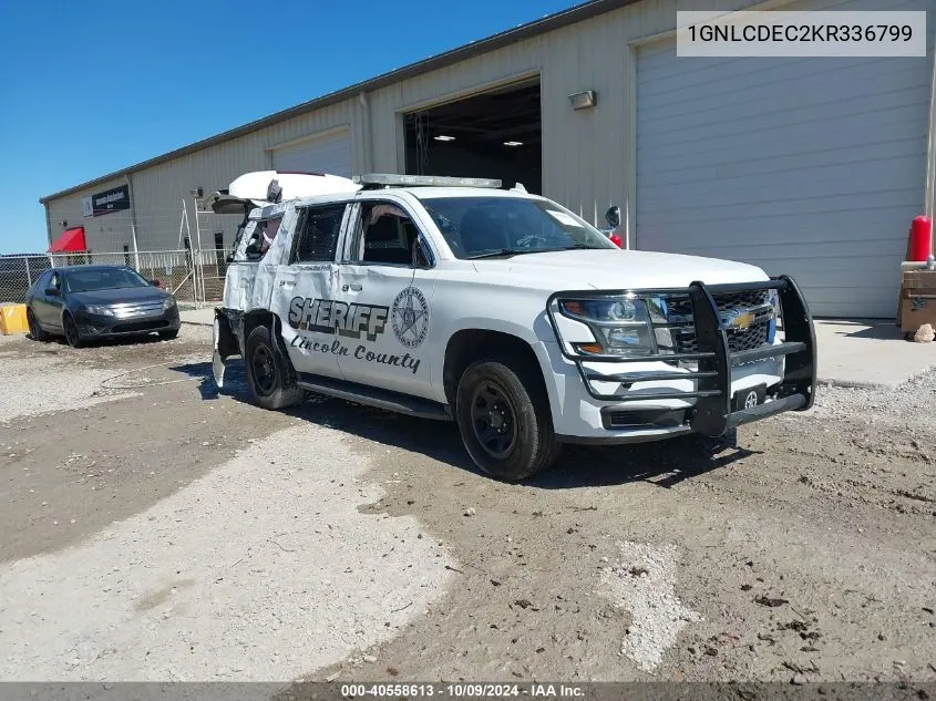 2019 Chevrolet Tahoe Commercial Fleet VIN: 1GNLCDEC2KR336799 Lot: 40558613