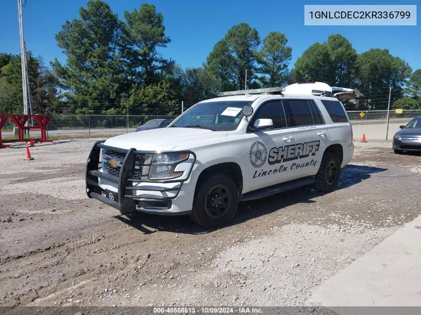 1GNLCDEC2KR336799 2019 Chevrolet Tahoe Commercial Fleet