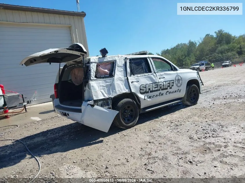 1GNLCDEC2KR336799 2019 Chevrolet Tahoe Commercial Fleet