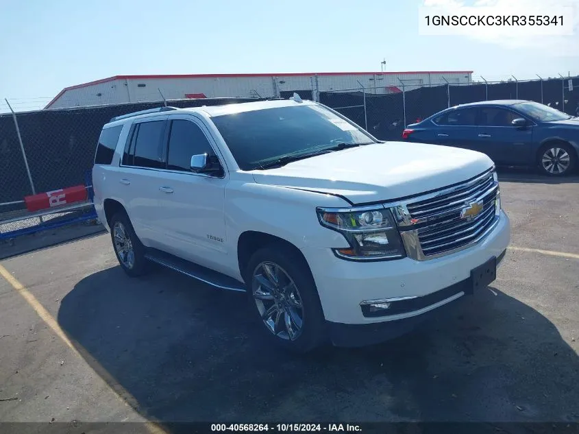 2019 Chevrolet Tahoe Premier VIN: 1GNSCCKC3KR355341 Lot: 40568264