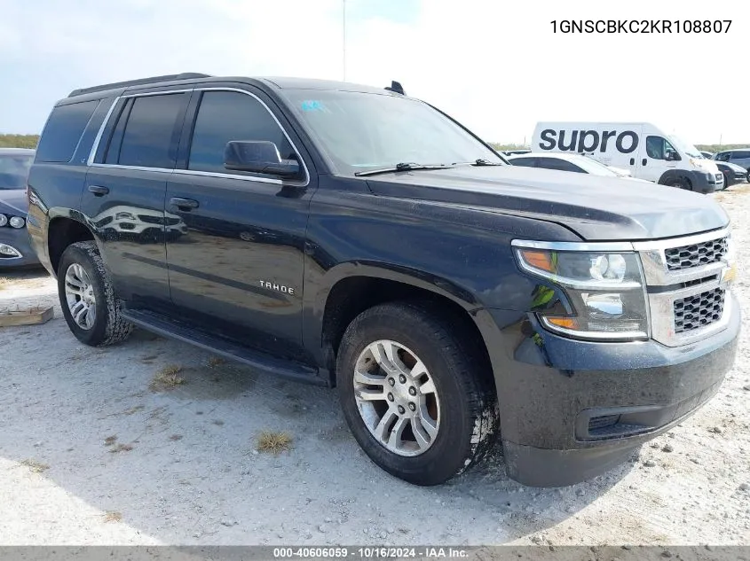 2019 Chevrolet Tahoe Lt VIN: 1GNSCBKC2KR108807 Lot: 40606059