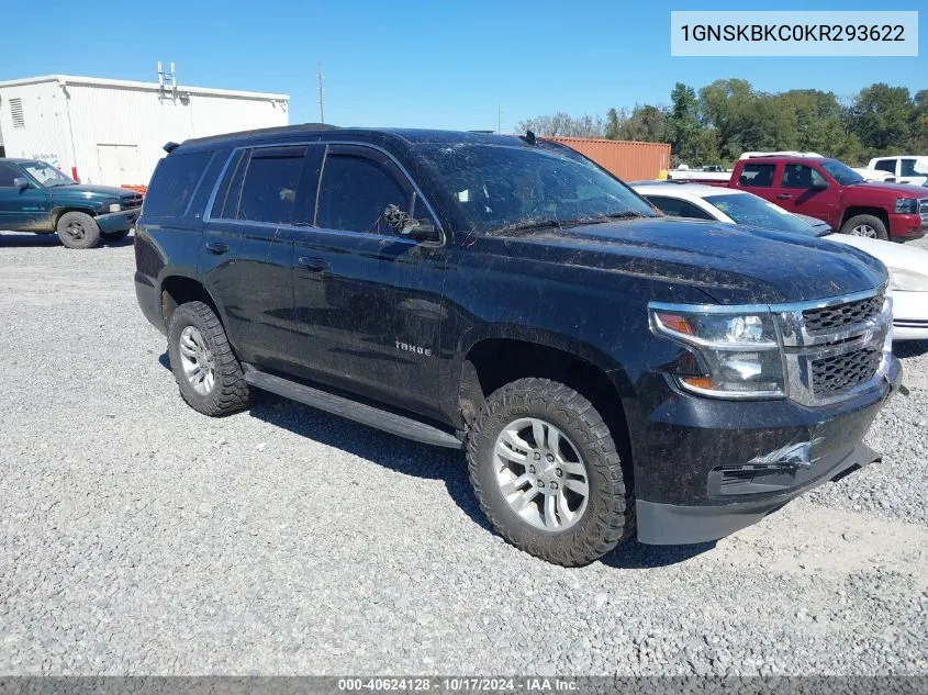 2019 Chevrolet Tahoe Lt VIN: 1GNSKBKC0KR293622 Lot: 40624128