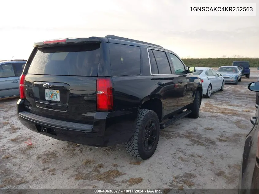 2019 Chevrolet Tahoe C1500 Ls VIN: 1GNSCAKC4KR252563 Lot: 40630377