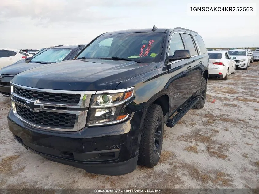 2019 Chevrolet Tahoe C1500 Ls VIN: 1GNSCAKC4KR252563 Lot: 40630377