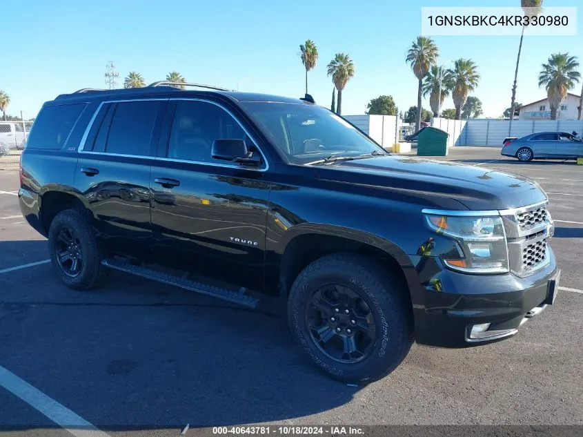 2019 Chevrolet Tahoe Lt VIN: 1GNSKBKC4KR330980 Lot: 40643781