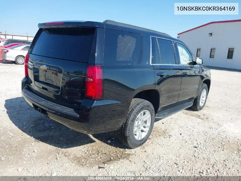 2019 Chevrolet Tahoe K1500 Lt VIN: 1GNSKBKC0KR364169 Lot: 40663019