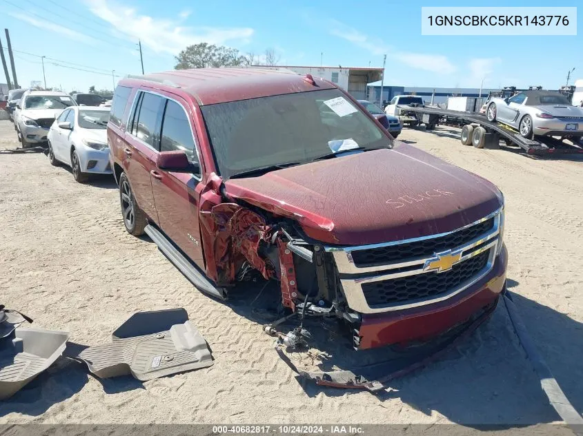 2019 Chevrolet Tahoe Lt VIN: 1GNSCBKC5KR143776 Lot: 40682817