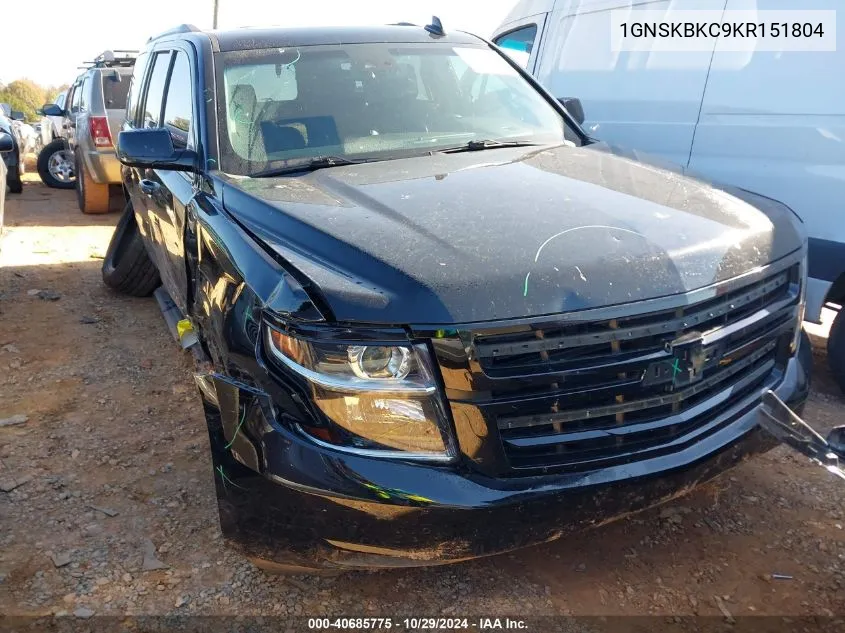 1GNSKBKC9KR151804 2019 Chevrolet Tahoe Lt