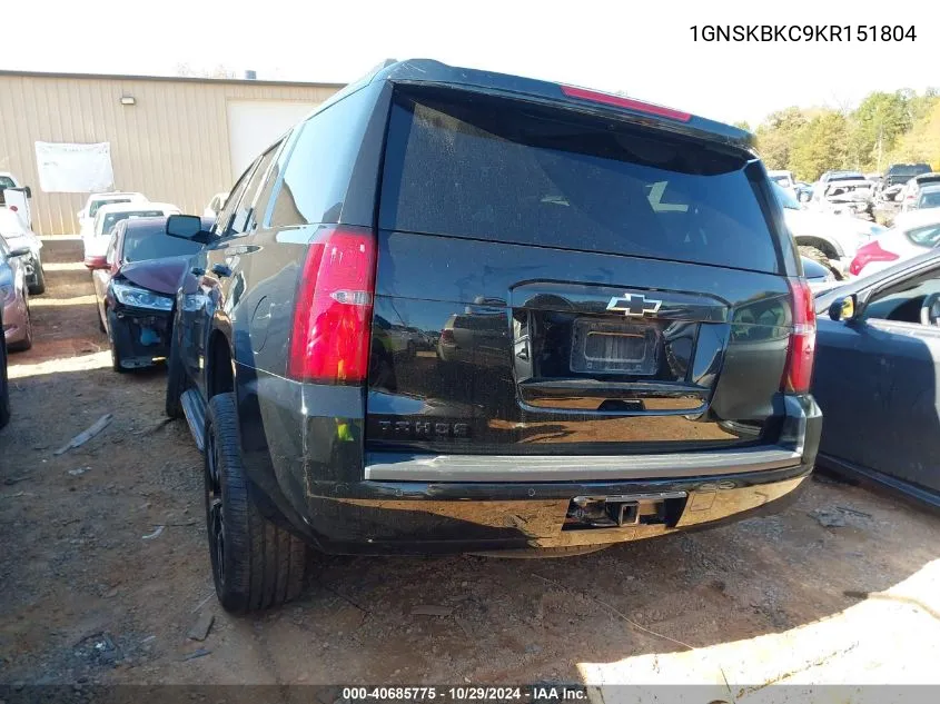 1GNSKBKC9KR151804 2019 Chevrolet Tahoe Lt