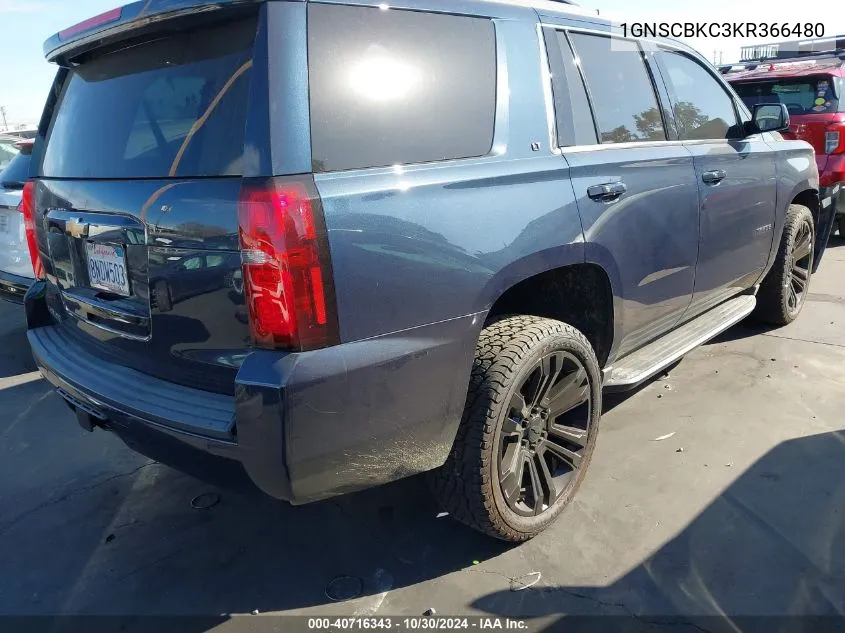 2019 Chevrolet Tahoe Lt VIN: 1GNSCBKC3KR366480 Lot: 40716343