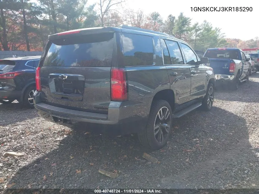 2019 Chevrolet Tahoe Premier VIN: 1GNSKCKJ3KR185290 Lot: 40748724