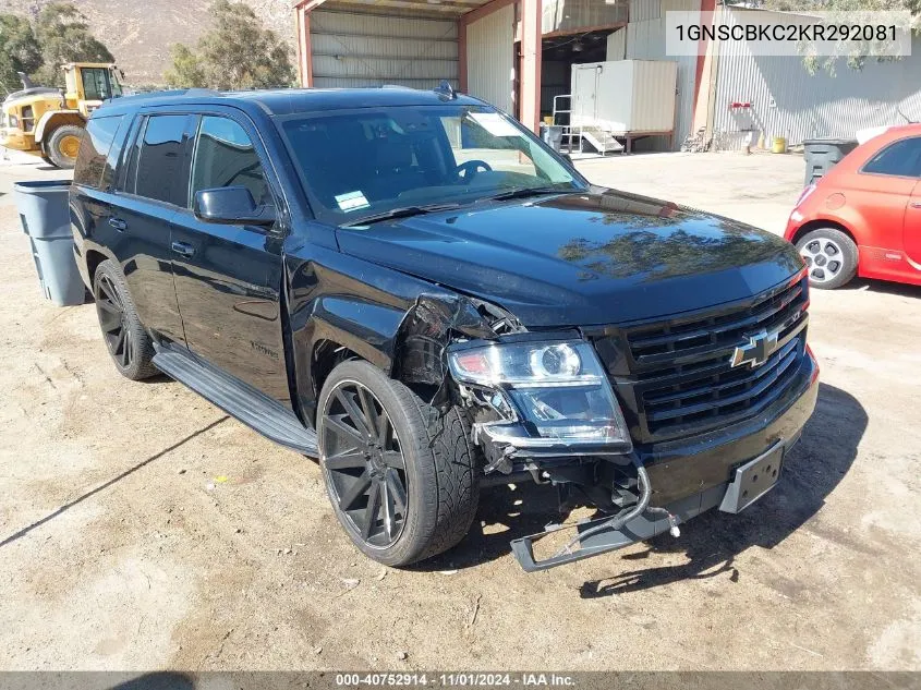 2019 Chevrolet Tahoe Lt VIN: 1GNSCBKC2KR292081 Lot: 40752914