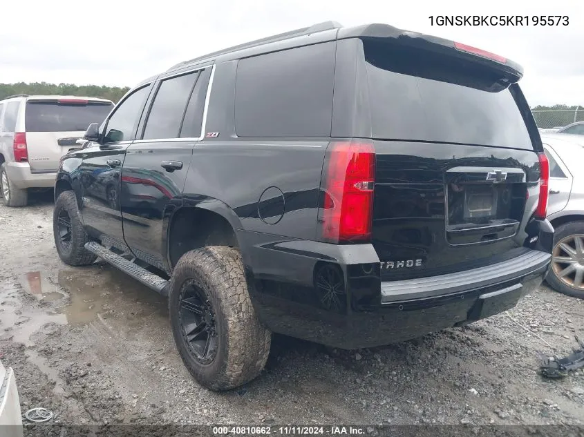 2019 Chevrolet Tahoe Lt VIN: 1GNSKBKC5KR195573 Lot: 40810662