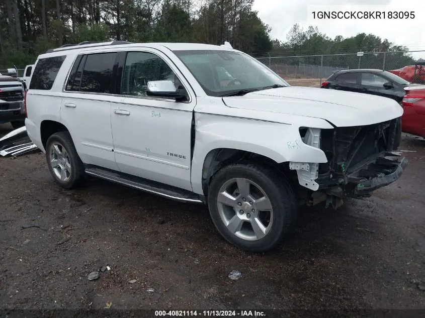 2019 Chevrolet Tahoe Premier VIN: 1GNSCCKC8KR183095 Lot: 40821114