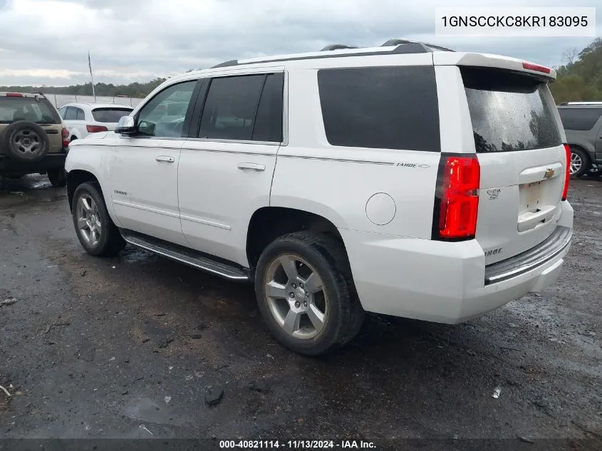 2019 Chevrolet Tahoe Premier VIN: 1GNSCCKC8KR183095 Lot: 40821114