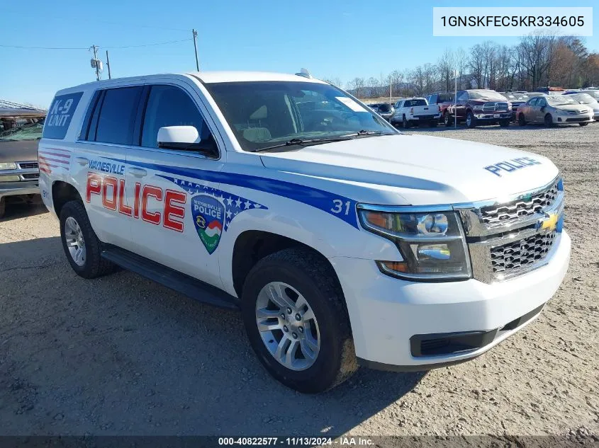 1GNSKFEC5KR334605 2019 Chevrolet Tahoe Commercial Fleet